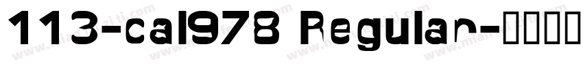 113-cai978 Regular字体转换